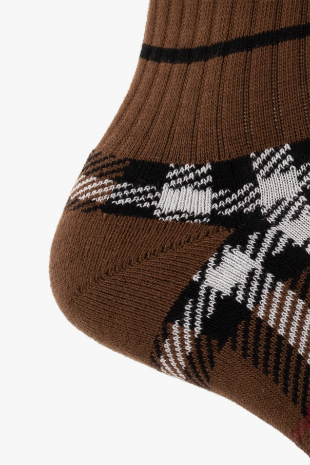 Burberry 57th Street SchaferandweinerShops Japan Brown Checked socks Burberry